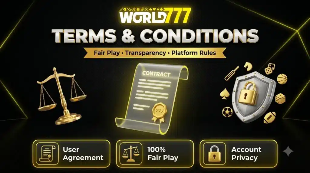 Terms and Conditions 1 World777 Terms and conditions